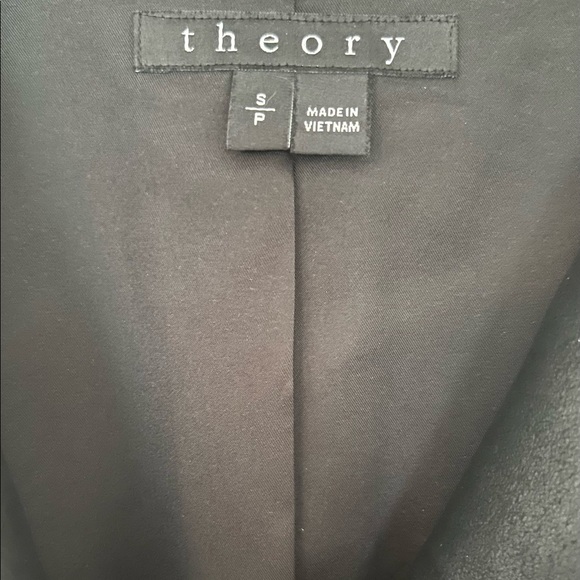 THEORY Naomo Jacket Black Wool & Leather - Picture 4 of 6